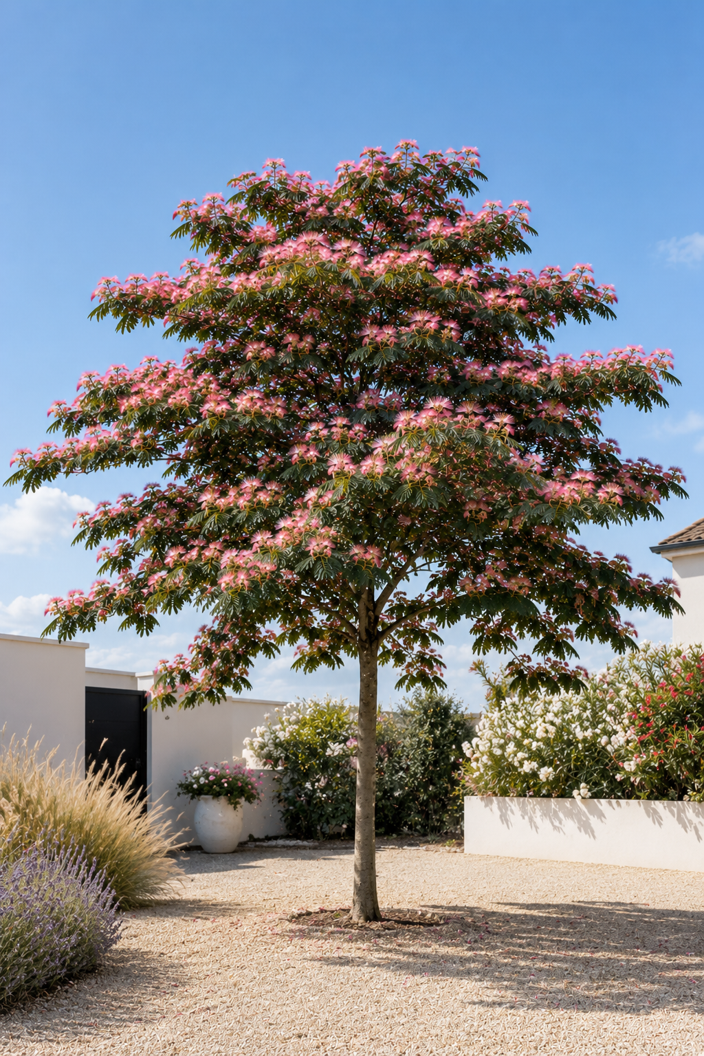 albizia-julibrissin-1 Albízie růžová (Albizia julibrissin) v zahradě