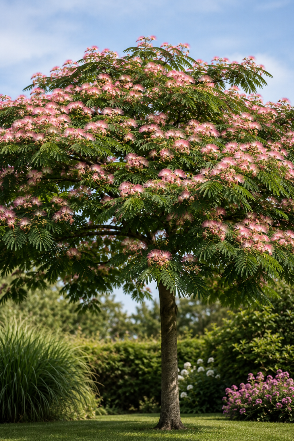 albizia-julibrissin-2 Růžové květy albízie julibrissin